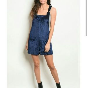 velvet overalls
